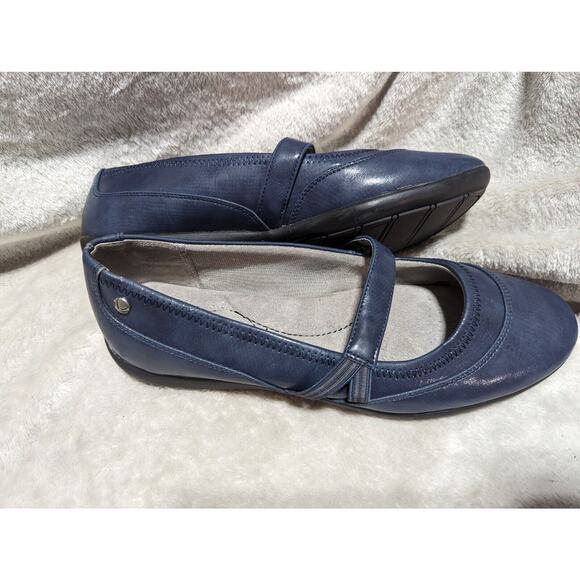 Life Stride Shoes Womens 8.5 Blue Slip On Cushioned Leona Flats Comfort Workwear - Picture 7 of 13